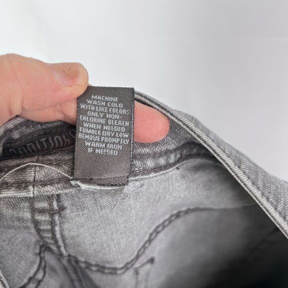 Chico's Additions Light Gray Denim Jeans Straight Leg 0.5 Short S/6 - Picture 7 of 9